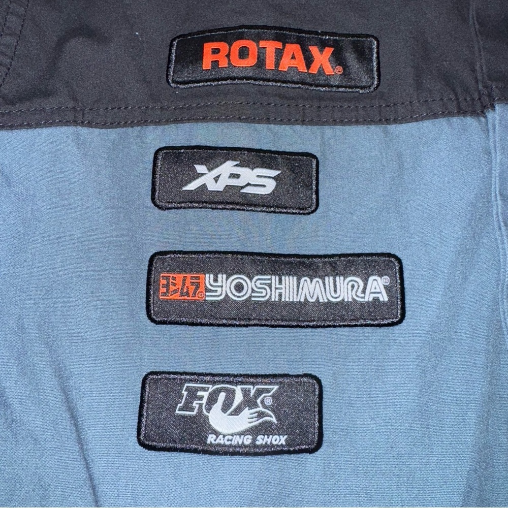 BRP Can-Am Rotax Men’s Colorblock Work Shirt Black Gray Short Sleeve XL - Picture 7 of 8